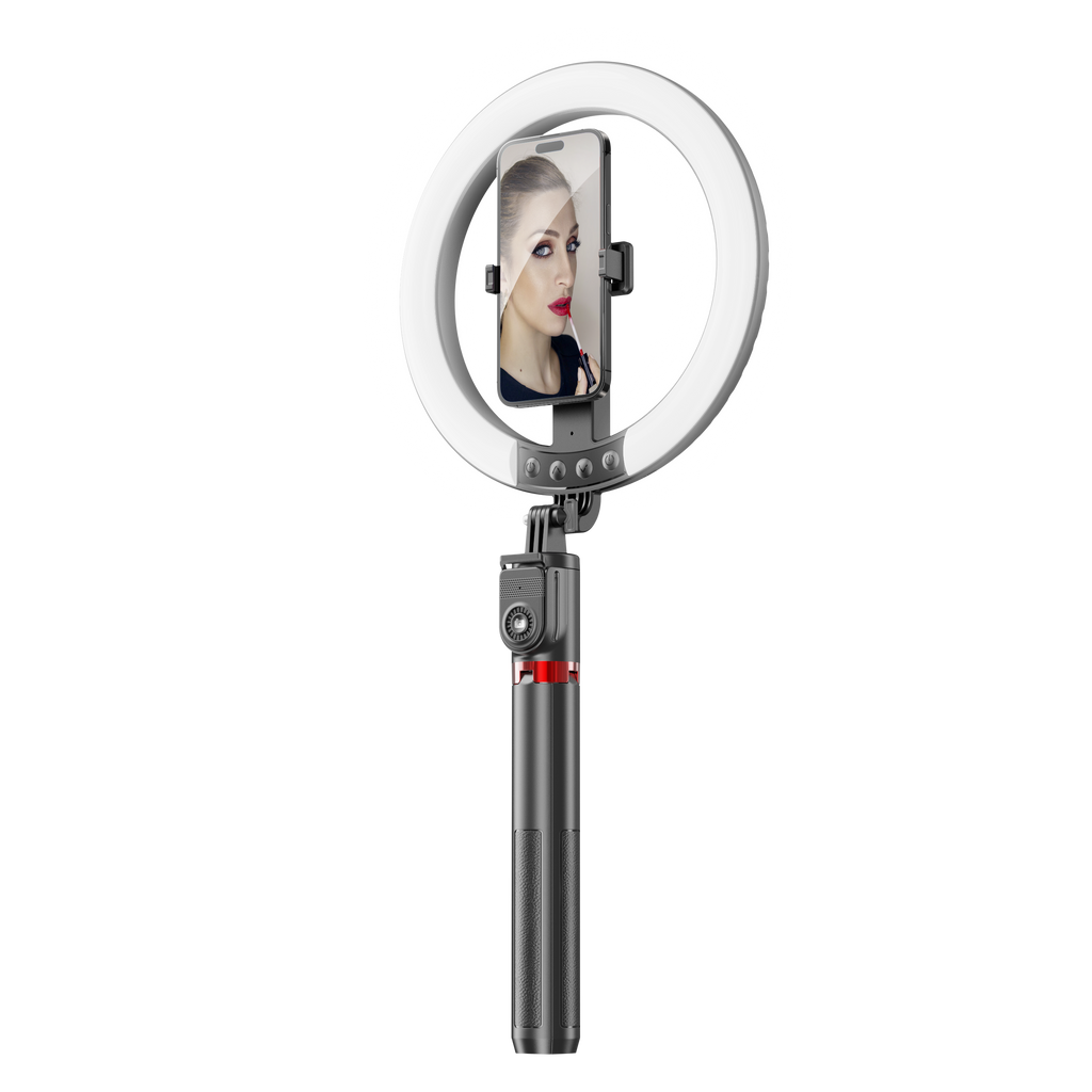 LZEL Vlog Lumexpod 10" Rgb Selfie Ring Light Kit With 2.3m Tripod Stand And Wireless Remote