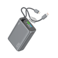 LZEL Neurode 20K Pd45W Mini Power Bank Pd3.0 & Qc3.0 | Usb-C Cable & Lighting Cable | Gray