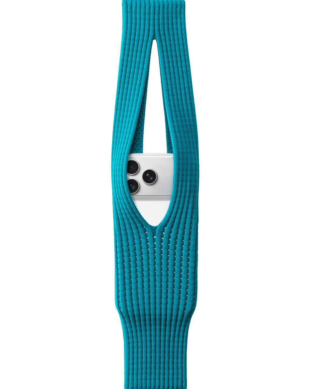 Phone Pocket with Strap â€“ Stretch Knit Wearable iPhone Holder 40 cm | Peacock