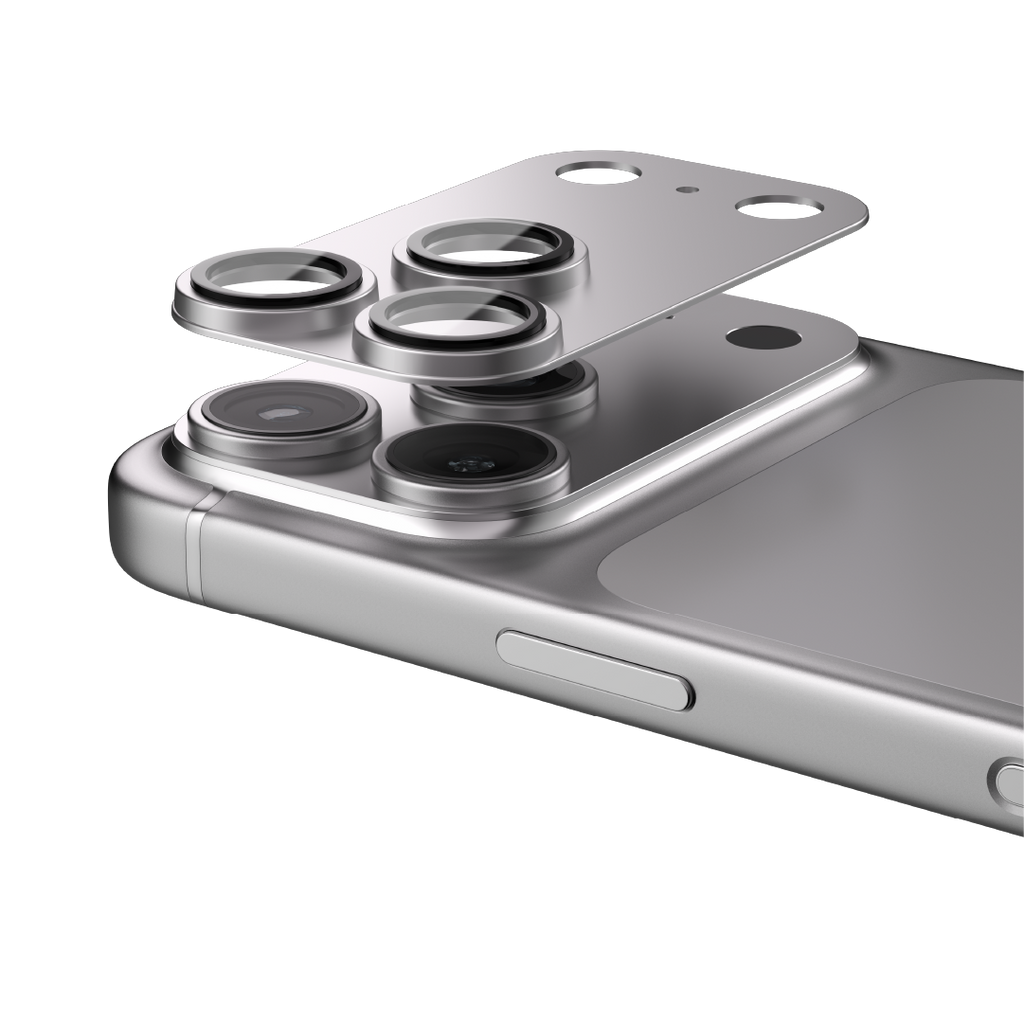 Asli  Global Armorlens Series Metal Tempered Glass Camera Lens Protector For IPhone 17 Pro Max | Silver