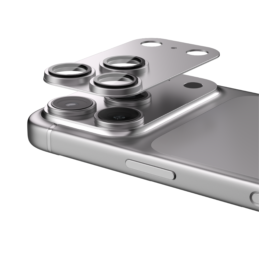 Asli  Global Armorlens Series Metal Tempered Glass Camera Lens Protector For IPhone 17 Pro Max | Silver