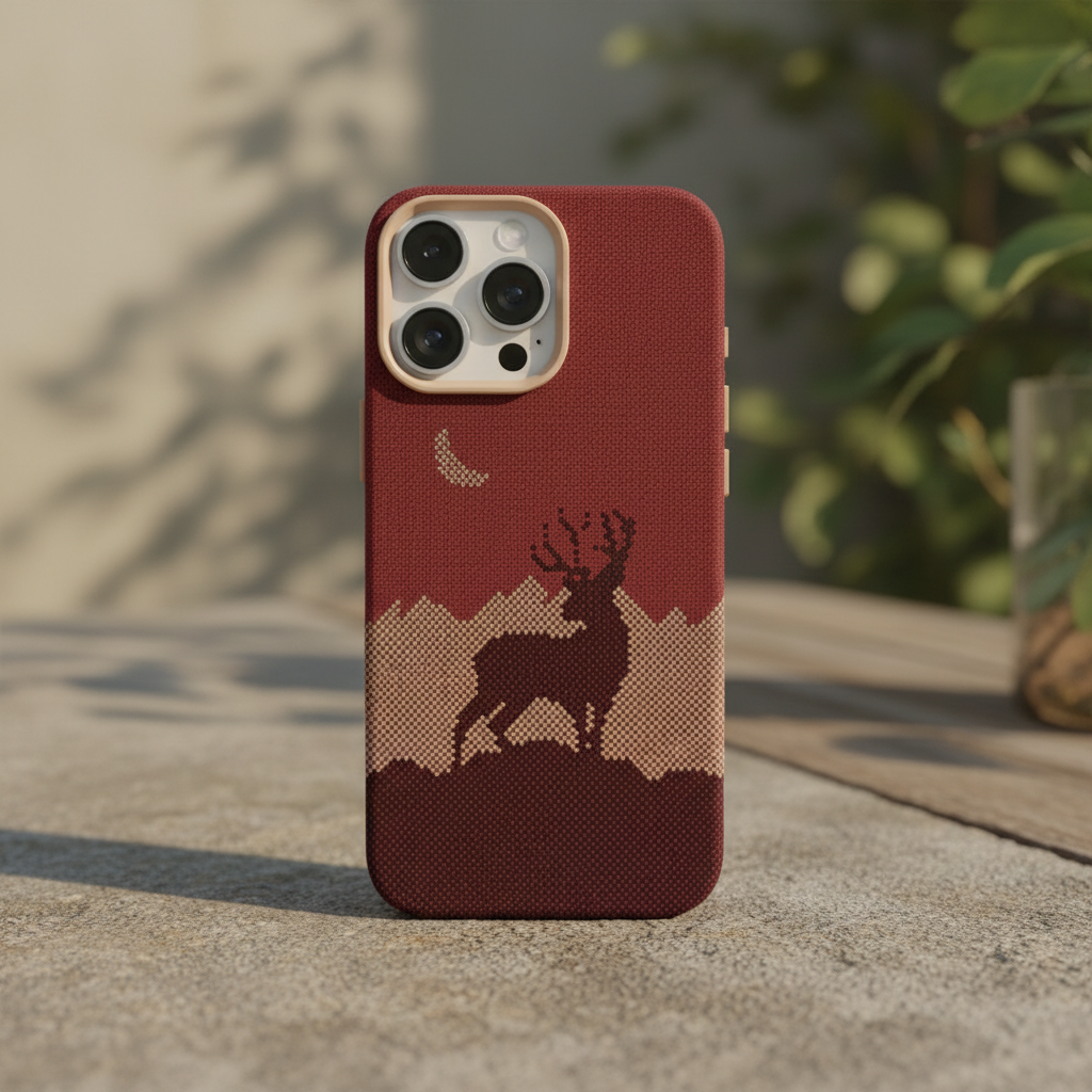 LZEL MagCarbon Deer Cover for iPhone 16 Pro Max | Wine Deer