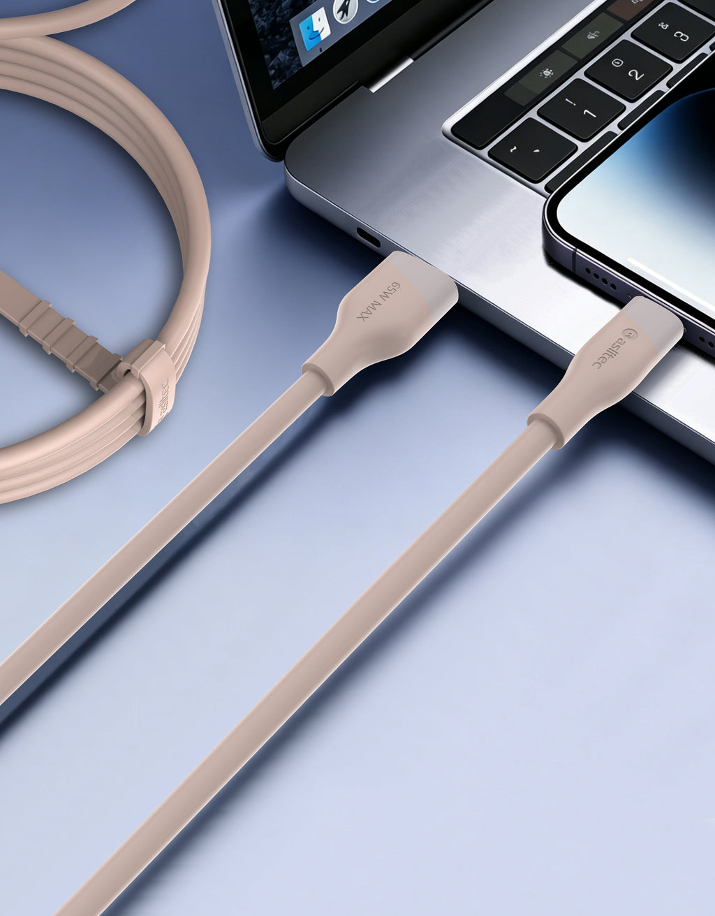 aslitec SILICORECHARGE 65W Fast Charging & Data Cable â USB-A to USB-C