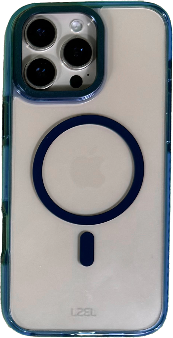 LZEL iPhone 16 Pro  Armor Clear Case With MagSafe | Blue