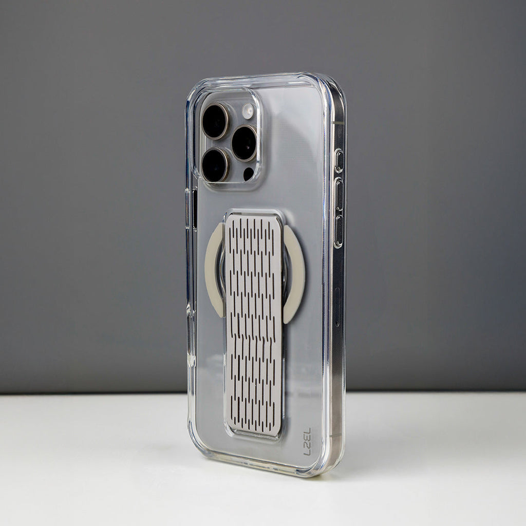LZEL Clearmag Kickstand Clear Strap Magsafe With Enhanced Edge Protection Case For iPhone 16 Pro