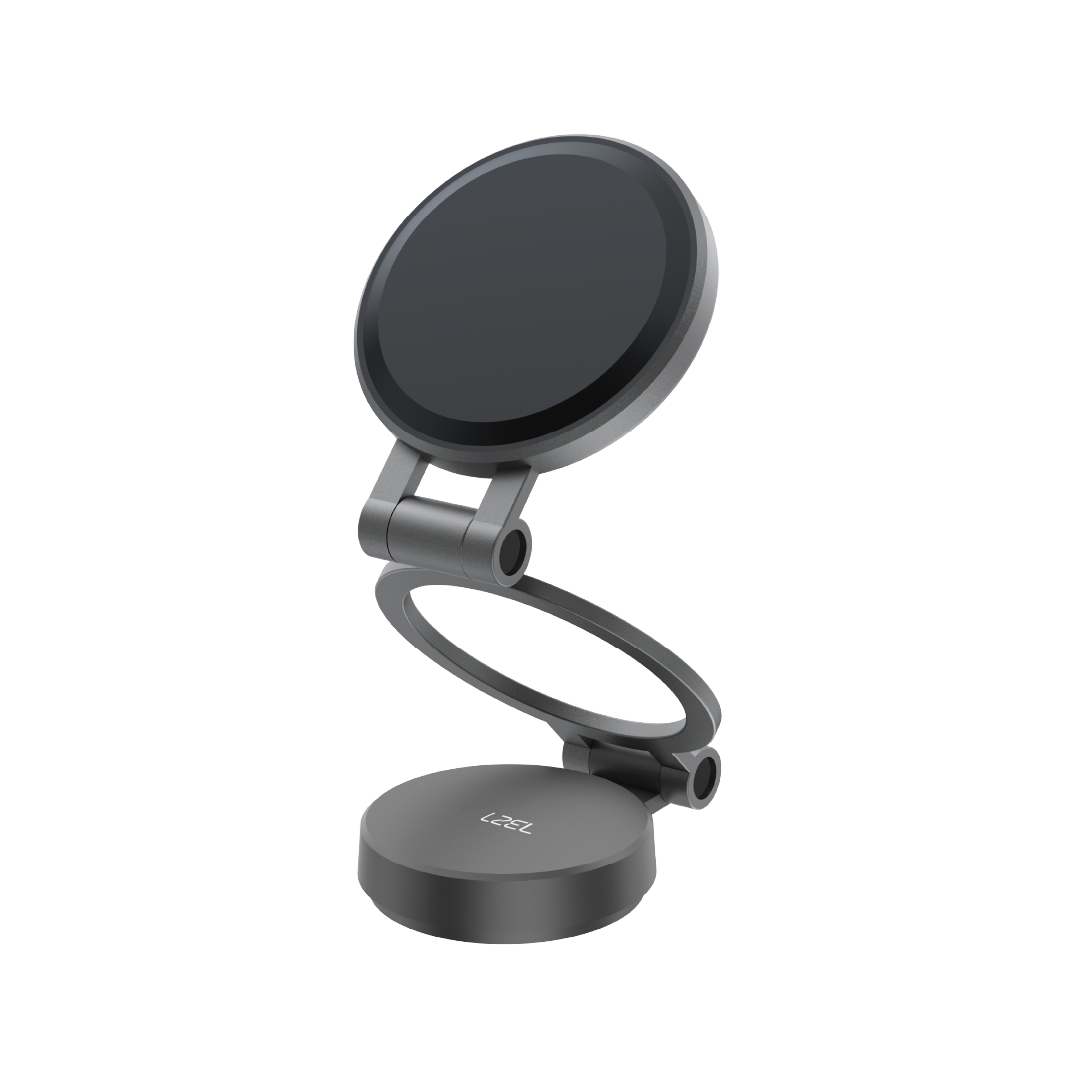 LZEL 360Â° Magnetic Suction Phone Holder Three-Axis Adjustable Angle | Robust Magnetic Grip | Black