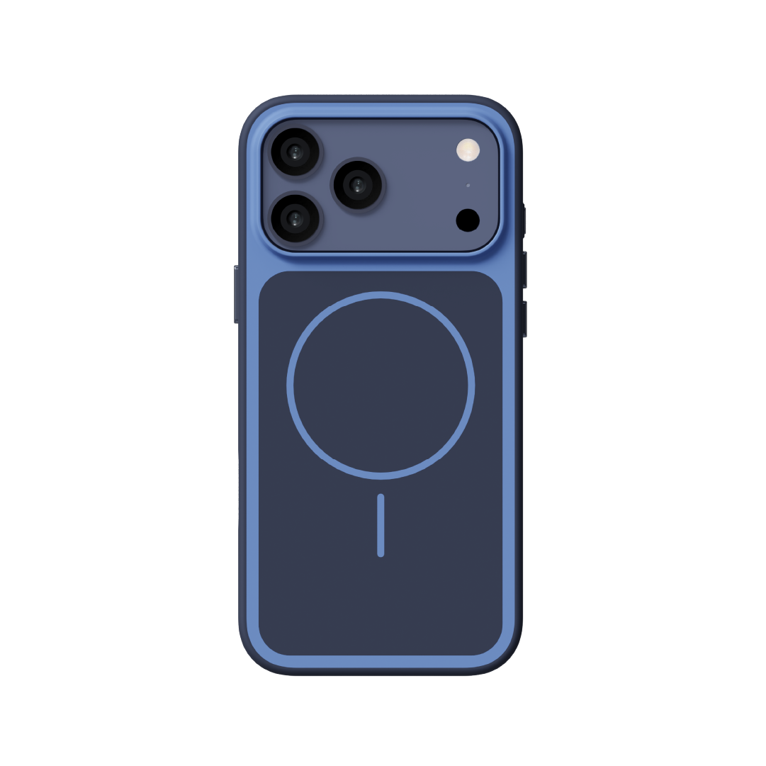 LZEL Regular Magsafe Ring Pattern Case For IPhone 17 Pro | Dark Blue