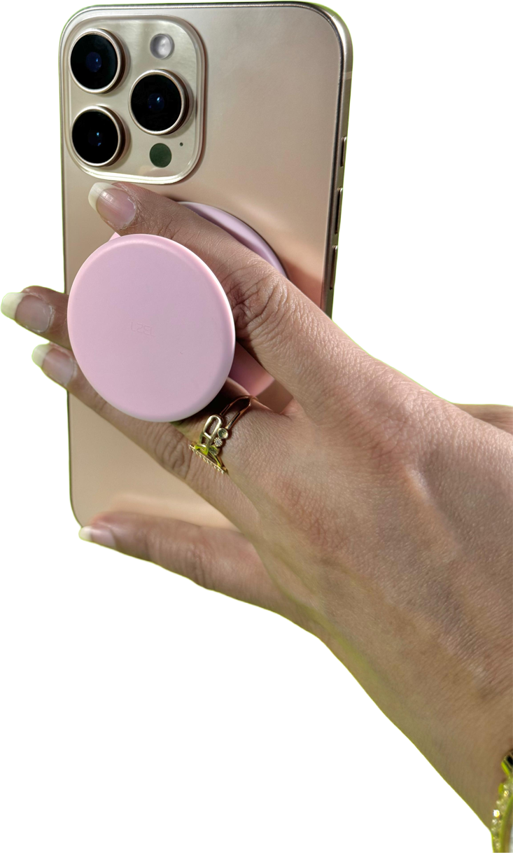LZELâ€¯GripLoopâ€¯Popâ€¯Seriesâ€¯â€“ Magnetic Finger Pop Holder & Standâ€¯|â€¯Pink