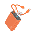 LZEL Neurovolt 10K Pd 35W Mini Power Bank Pd3.0 & Qc3.0 | Usb-C Cable & Lightning Cable | Orange