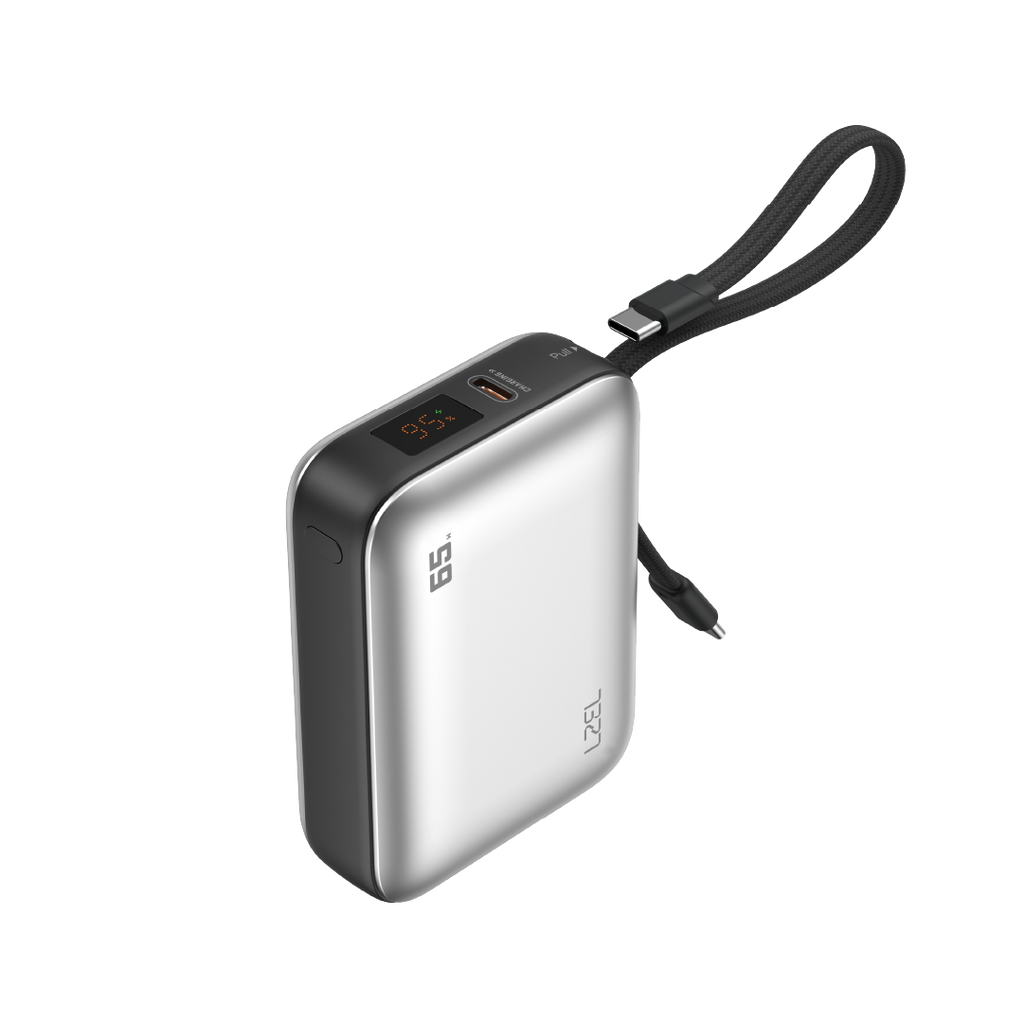 LZEL Zenoflex Flow10 20000Mah Pd3.0 & Qc 3.0| 65W |Dual Usb-C Input/Output Power Bank | Silver