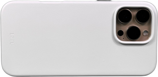 LZEL iPhone 16 Pro MagLeather Case | Light Gray