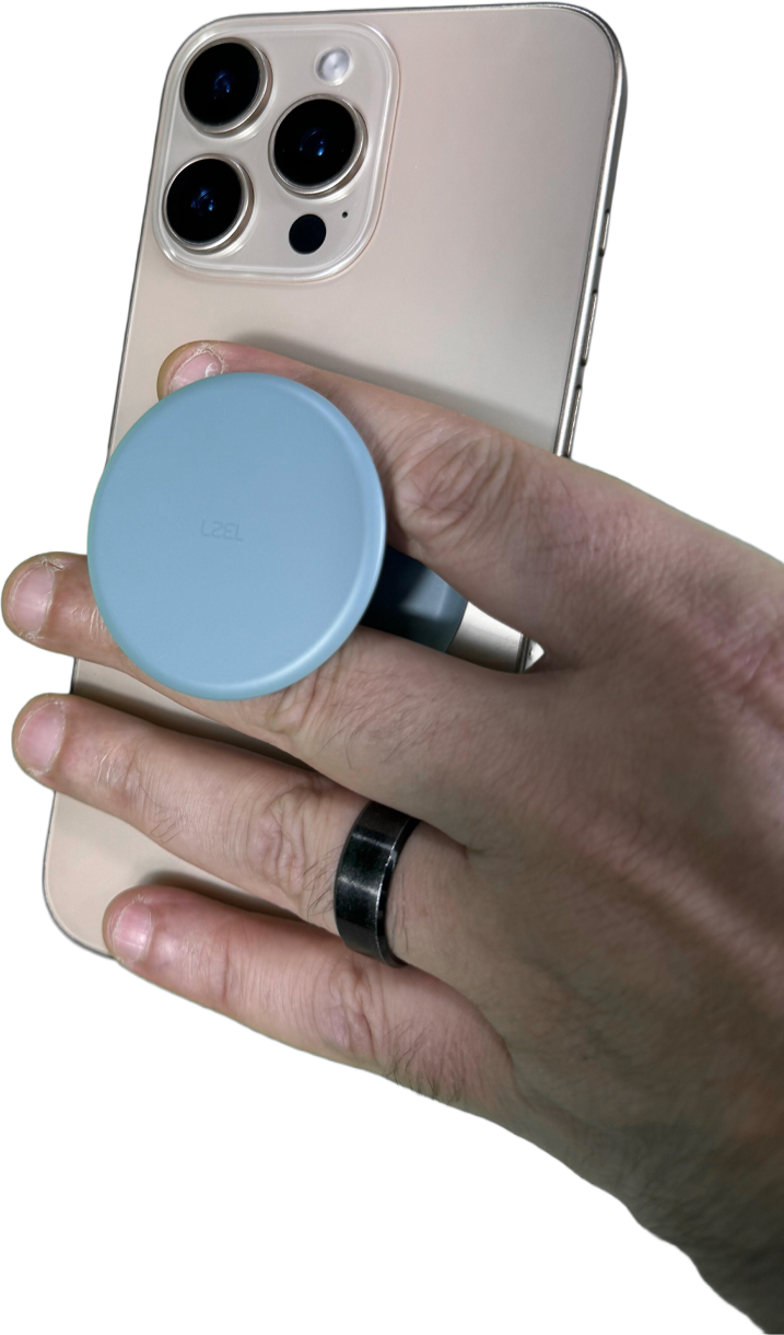 LZEL GripLoop Pop Series – Magnetic Finger Pop Holder & Stand | Riptide Blue