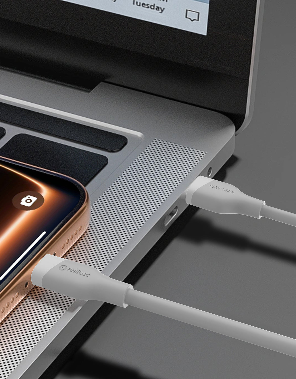 aslitec SILICORECHARGE 240W Fast Charging & Data Cable â€“ USB-C to USB-C