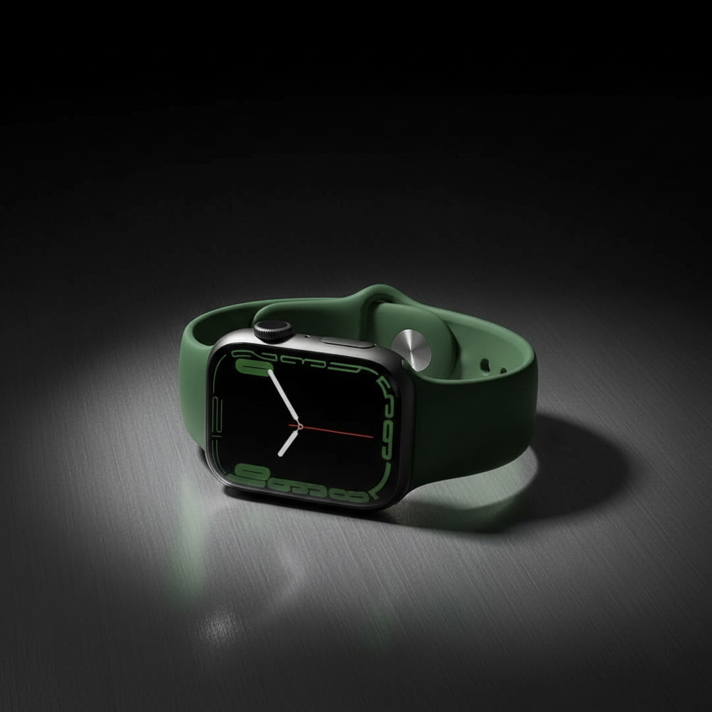 Apple Watch Series 7 GPS, 41mm Green Aluminium Case with Clover Sport Band - Regular