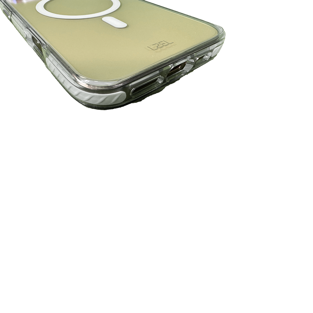 LZEL iPhone 16 Pro Armor Clear Case With MagSafe | Silver