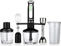 Geepas 5-in-1 Handheld Blender 600W â€“ Black/Transparent