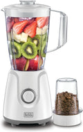 Black & Decker 400W Blender with Grinder Mill | White