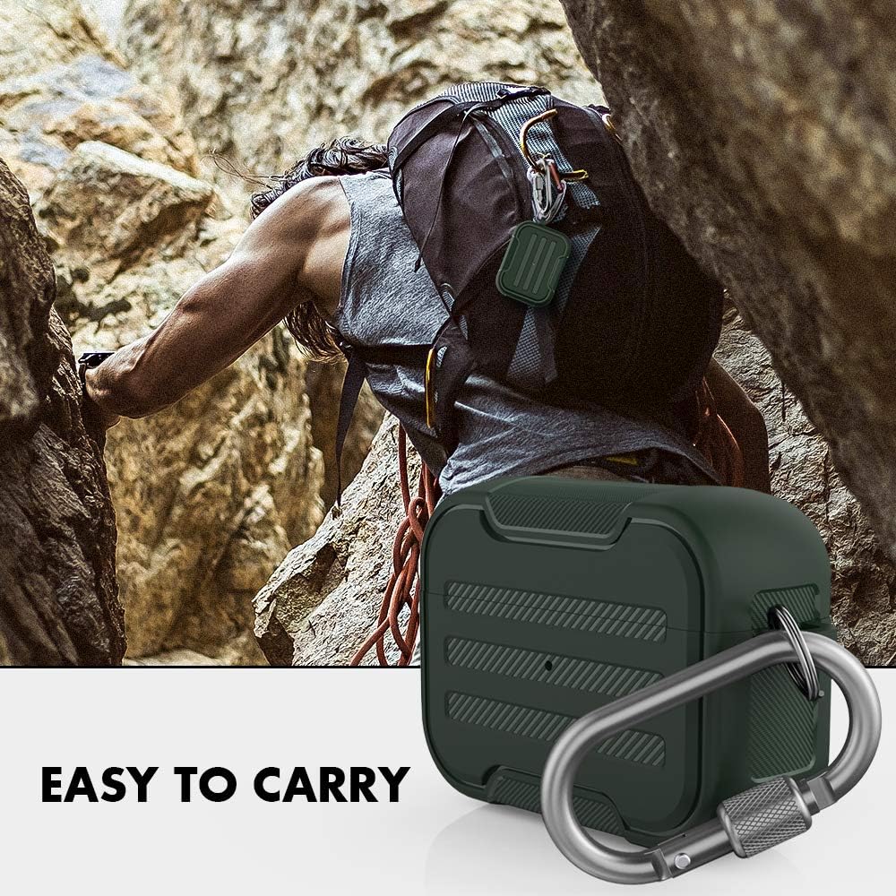 Ahastyle Airpods 3 Protection Rugged Armor Case | Dark Green