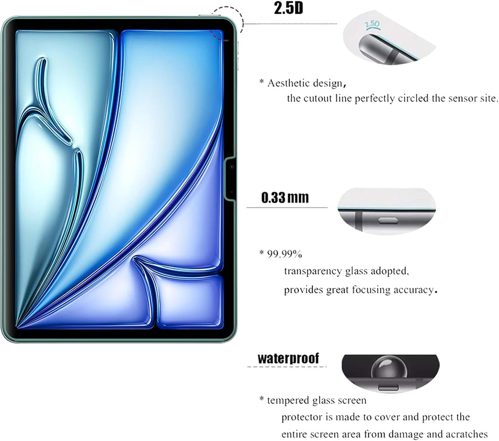 Anank Curved Clear Glass for iPad Air 11" 2024