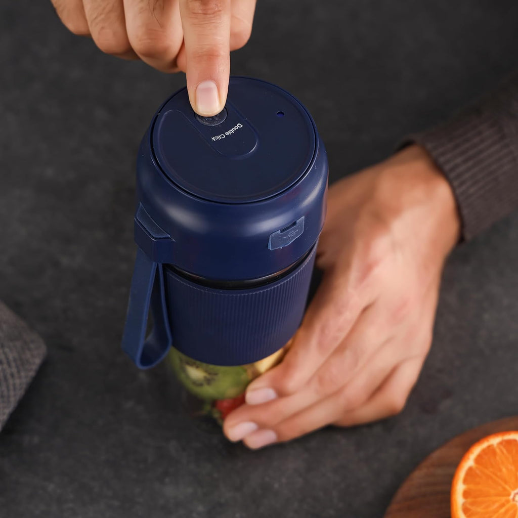 Olsenmark  Rechargeable Portable Blender, 300ML | 60W Powerful Motor | USB Rechargeable Mini Juicer | Safety Lock | BPA-Free