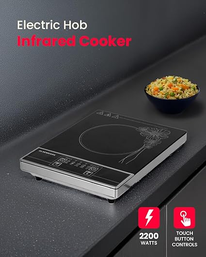 Olsenmark Infrared Cooker – Electric Infrared Glass Ceramic Cooker, Portable, Safe & Reliable