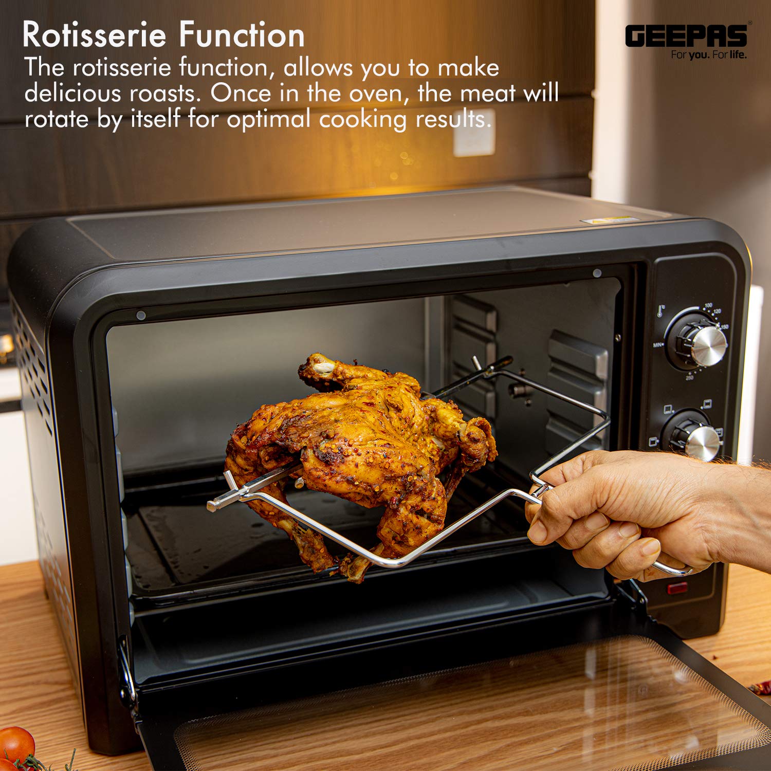 Geepas 42L Electric Oven with Convection & Rotisserie â?? 2000W Power