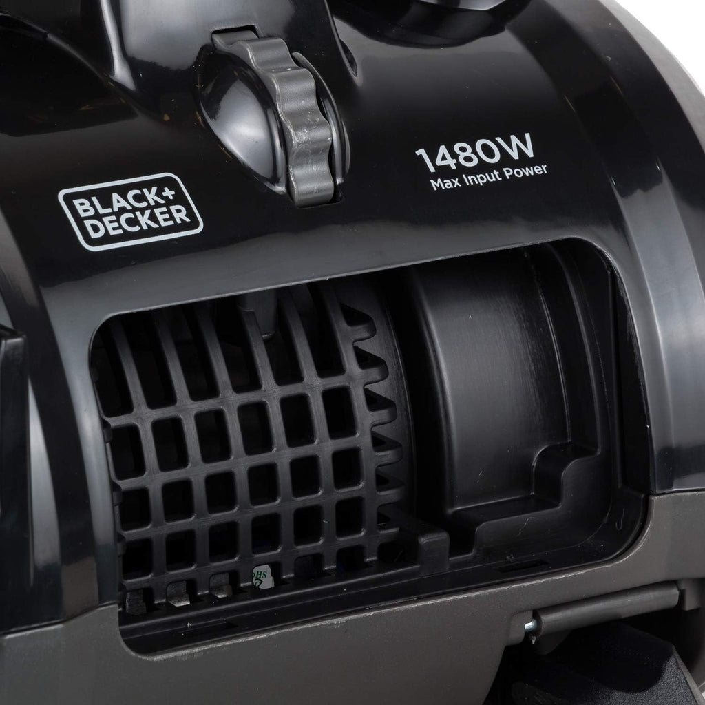 Black & Decker 1400W Bagless Multicyclonic Canister Vacuum Cleaner | Black