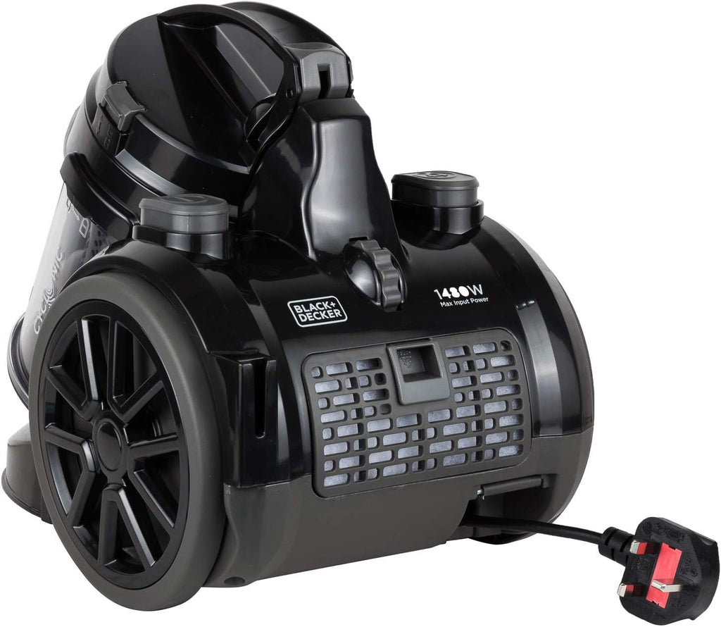 Black & Decker 1400W Bagless Multicyclonic Canister Vacuum Cleaner | Black