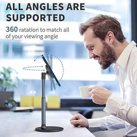 LZEL MagFusion Shield Magnetic Desktop Phone Stand | Black