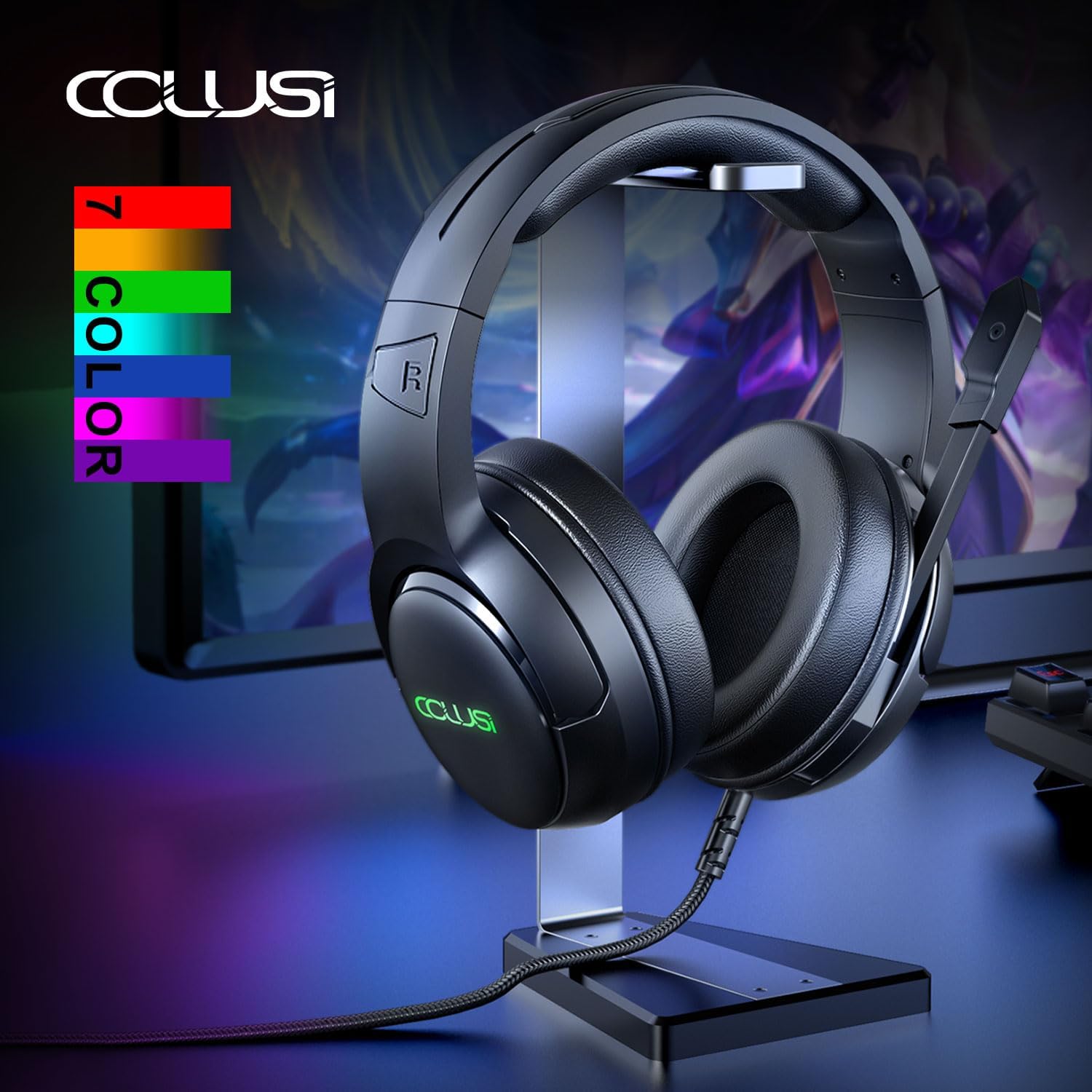Colusi Multi-Platform Gaming Headset â€“ 3.5mm + USB For PC, PS4/PS5, Xbox, Switch | Black