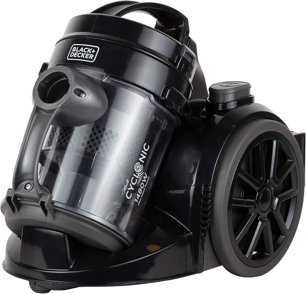 Black & Decker 1400W Bagless Multicyclonic Canister Vacuum Cleaner | Black