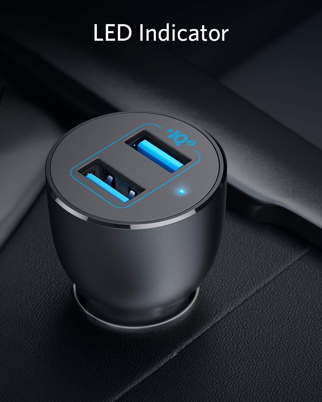 Anker PowerDrive III Alloy 36W Car Charger With 2 USB-A Ports