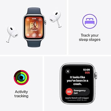 Apple Watch SE GPS 44mm Starlight Aluminum Case with Starlight Sport Band - M/L