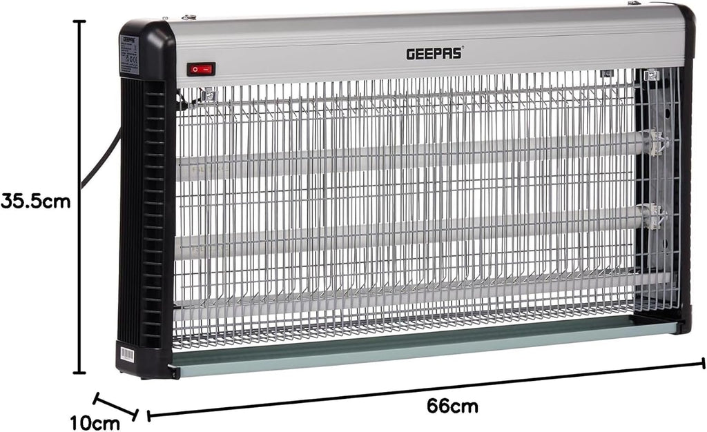 Geepas Electric Bug Killer | Automatic Pest Killer with 2X20 W Ultra-Violet Tubes| No Poisonous Vapor, No Smell and No Pollution