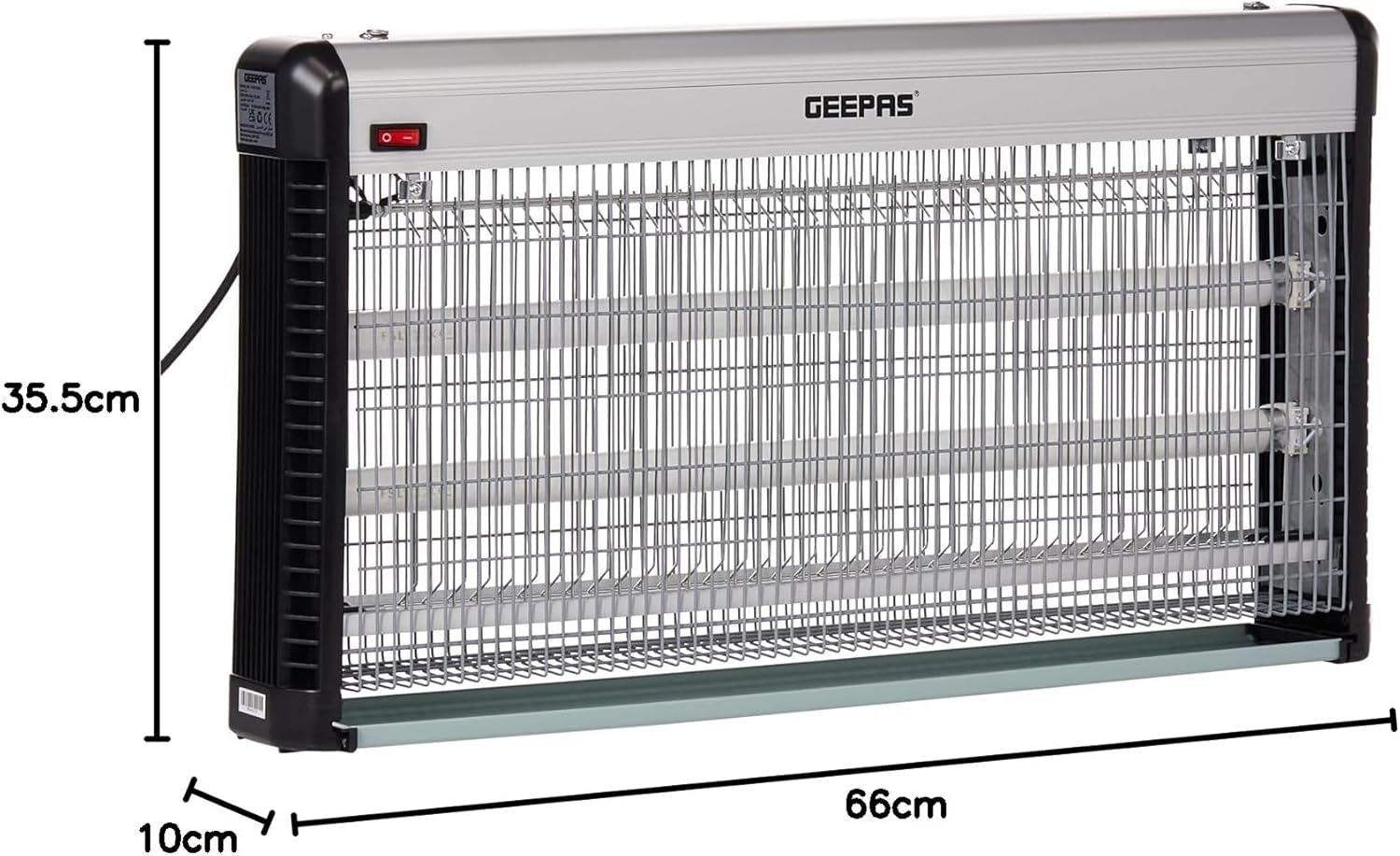 Geepas Electric Bug Killer | Automatic Pest Killer with 2X20 W Ultra-Violet Tubes| No Poisonous Vapor, No Smell and No Pollution