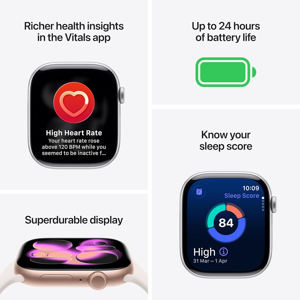Apple Watch Series 11 GPS + Cellular 42mm, Rose Gold Aluminum Case with Light Blush Sport Band â€“ S/M