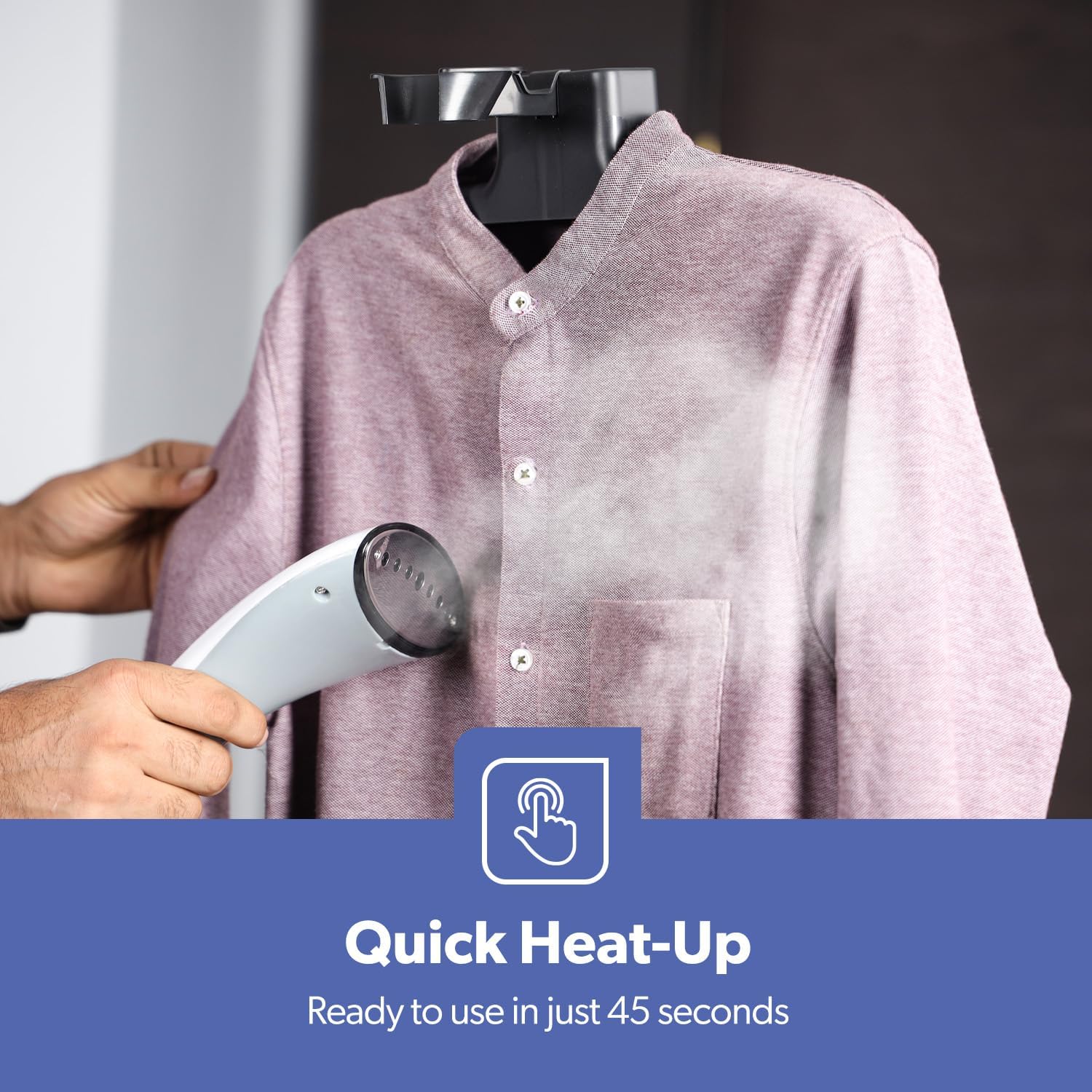 Geepas  Garment Steamer â€“ 2000W, 1.3L Tank, Fast Heating, Adjustable Pole
