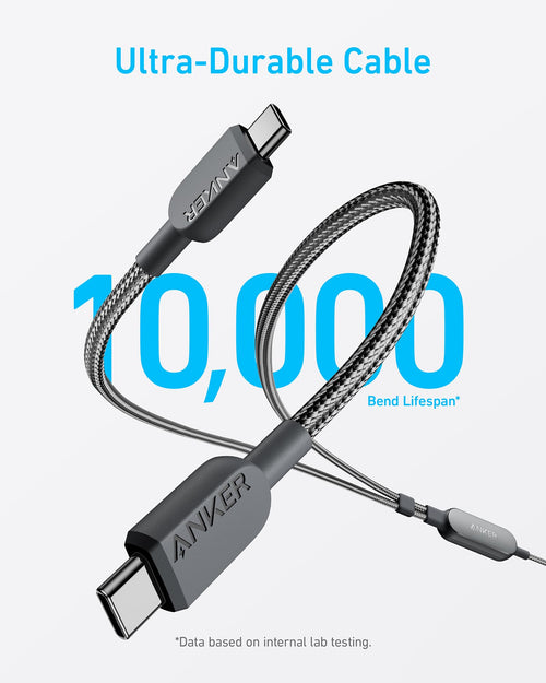 Anker 2-in-1 USB-C to USB-C Cable 1.2M/4ft 140W | Black