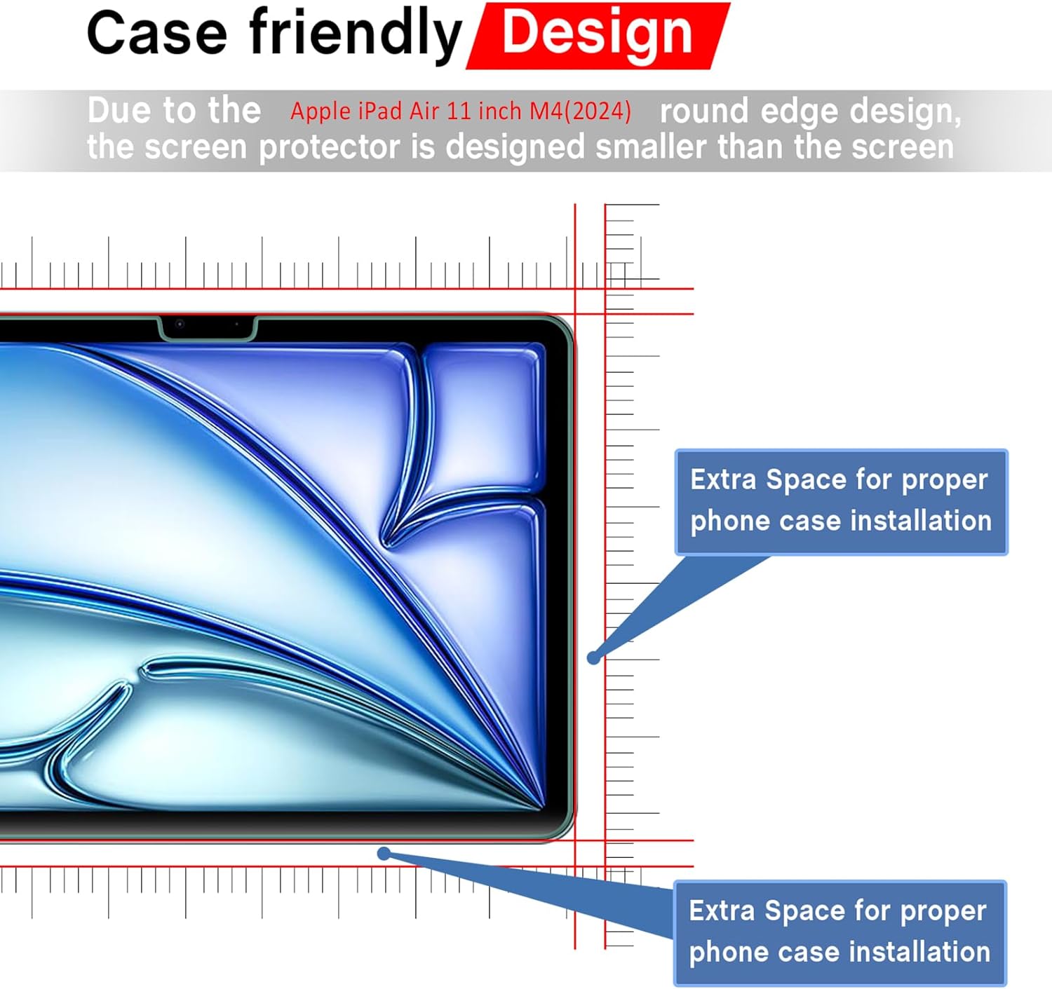 Anank Curved Clear Glass for iPad Air 11" 2024