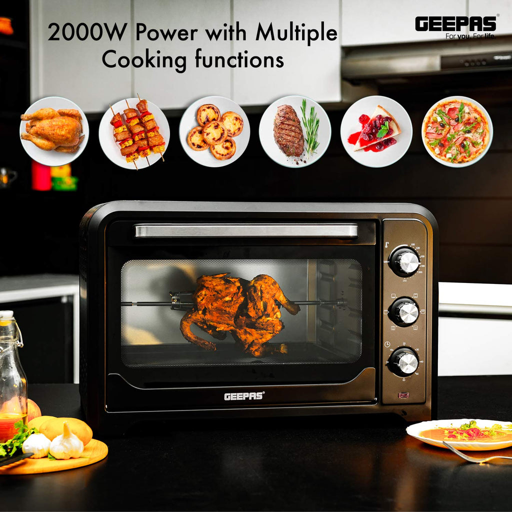Geepas 42L Electric Oven with Convection & Rotisserie â?? 2000W Power