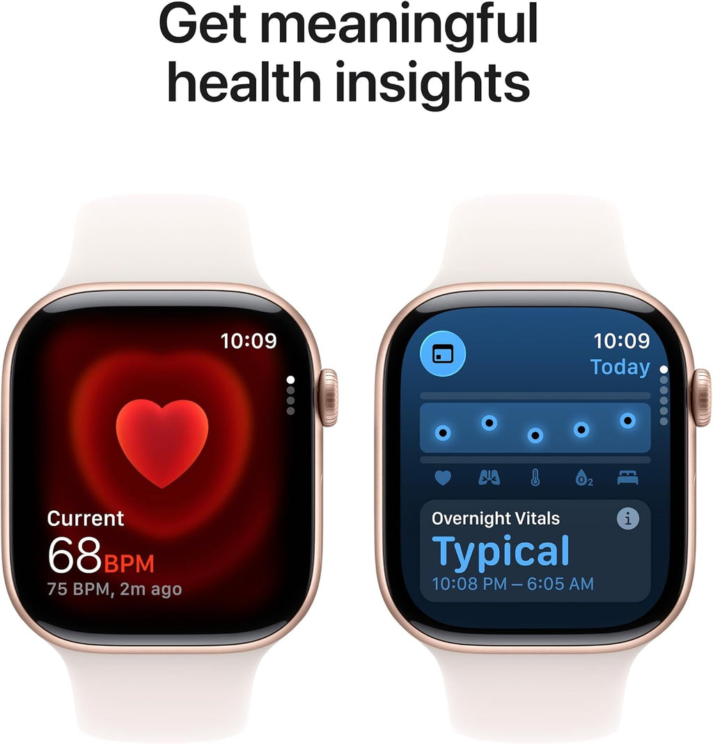 Apple Watch Series 11 GPS + Cellular 42mm, Rose Gold Aluminum Case with Light Blush Sport Band â€“ S/M