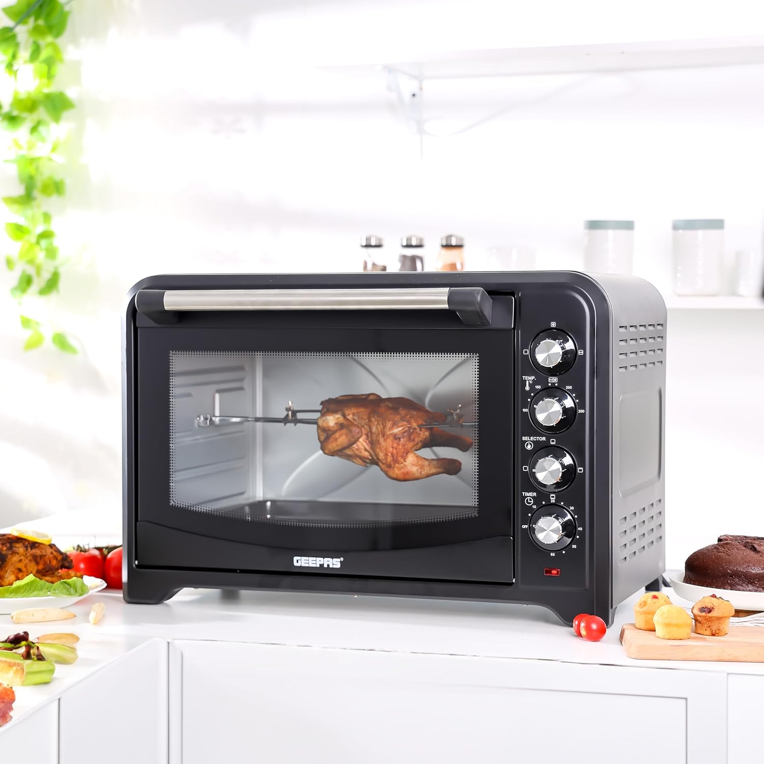 Geepas Electric Oven With Convection And Rotisserie, 60L"Min 1