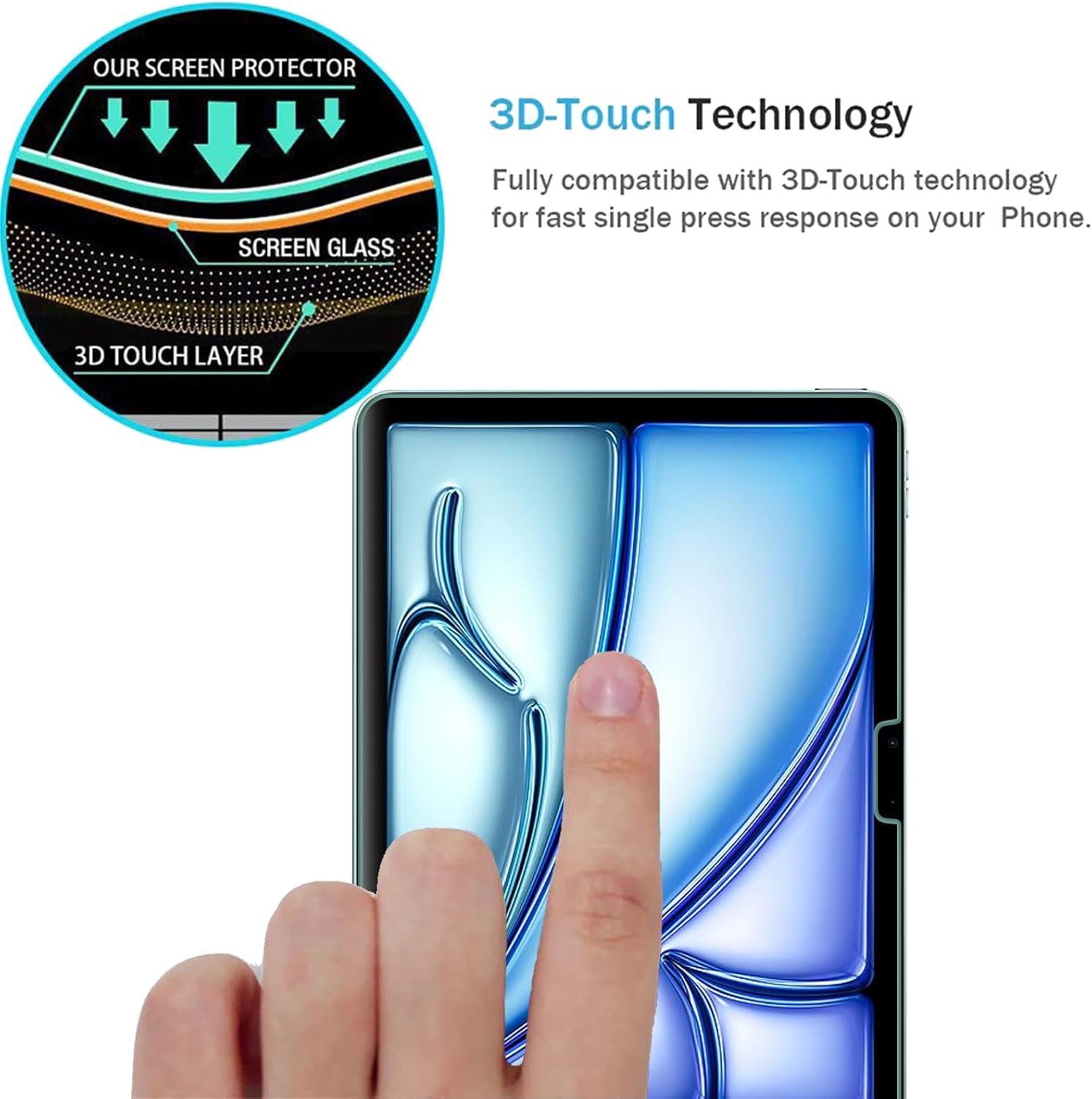 Anank Curved Clear Glass for iPad Air 11" 2024