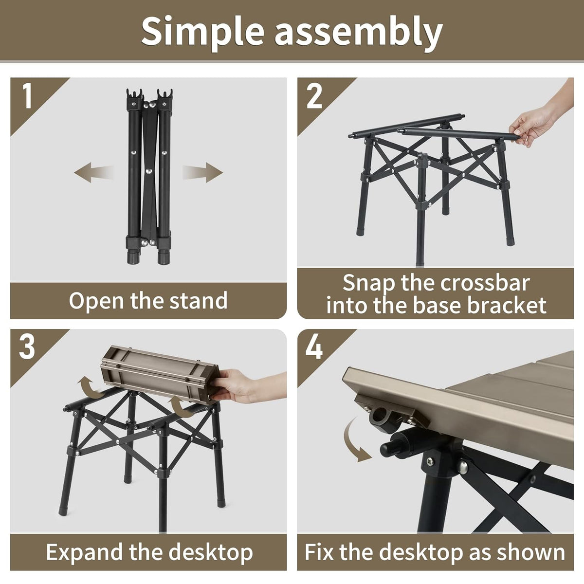 Naturehike Outdoor Portable Folding Table â€“ Brown | Small
