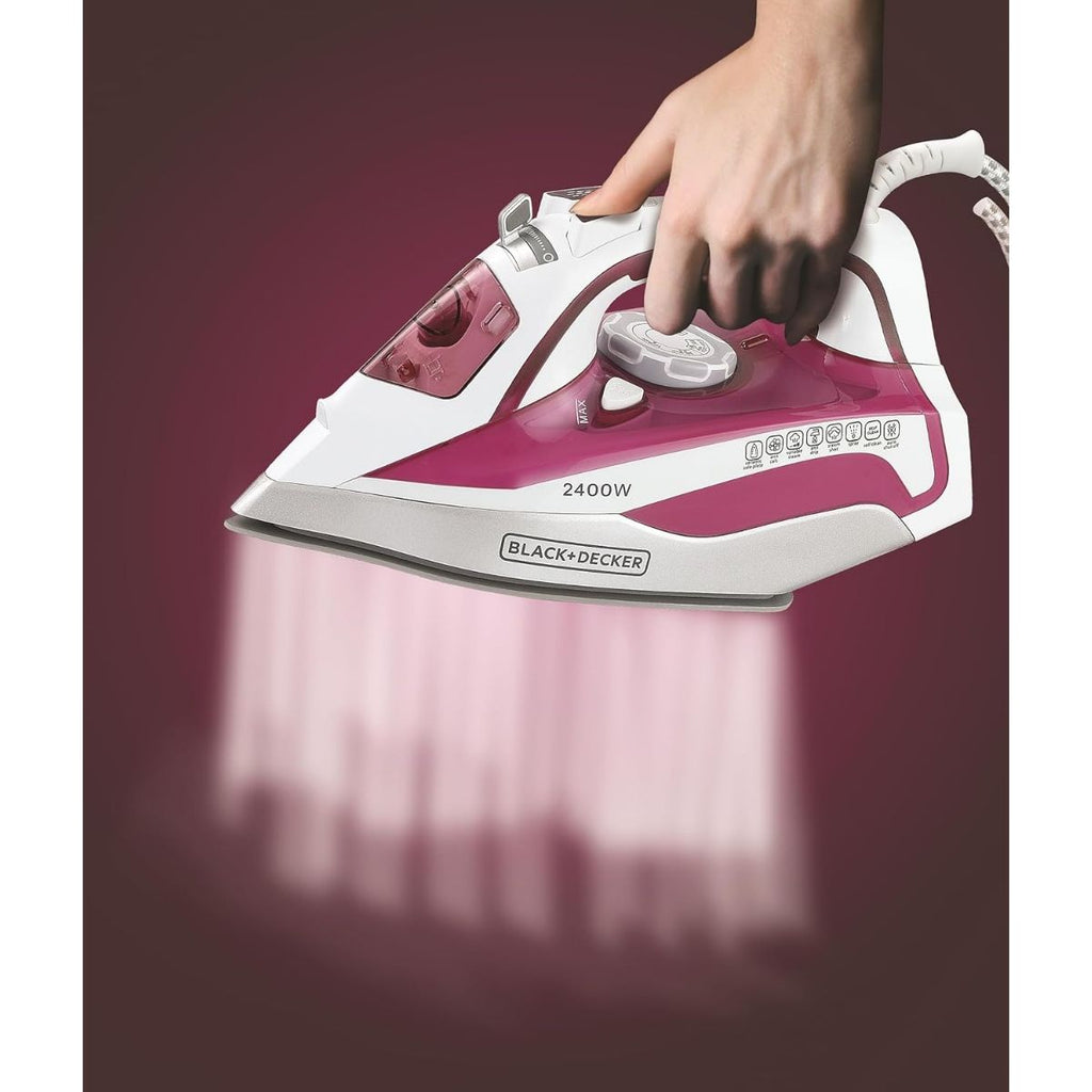 Black & Decker Steam Iron 380 ml 2400W With Auto Shutoff And Ceramic Soleplate