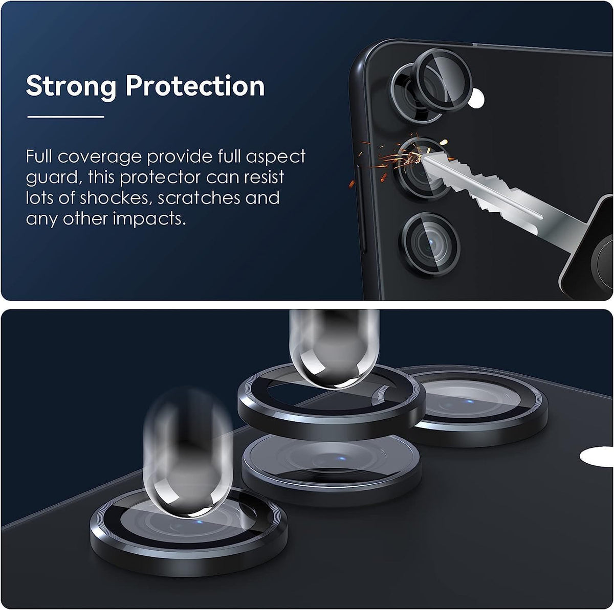 Anank Samsung S25 AR+Corning Lens Guard | Black