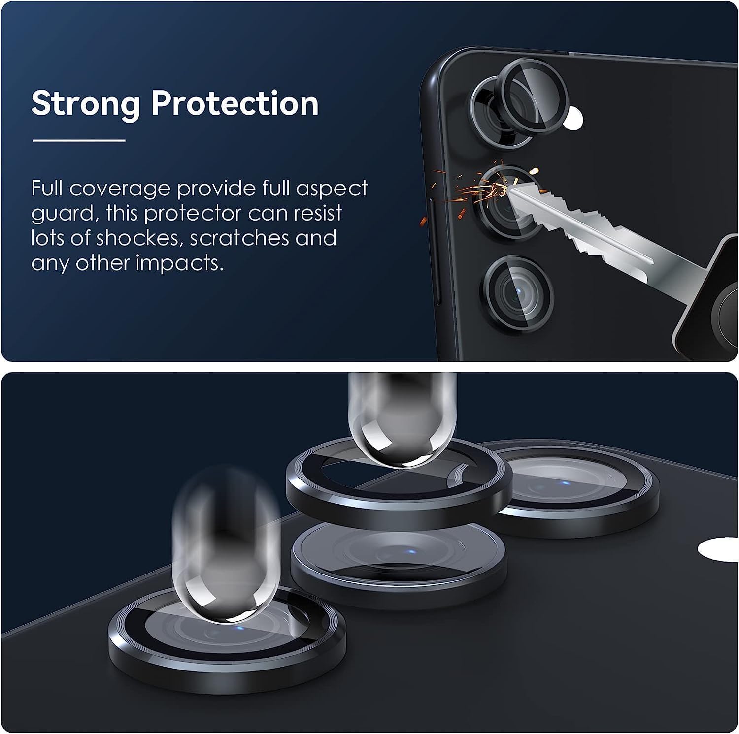 Anank Samsung S25 AR+Corning Lens Guard | Black