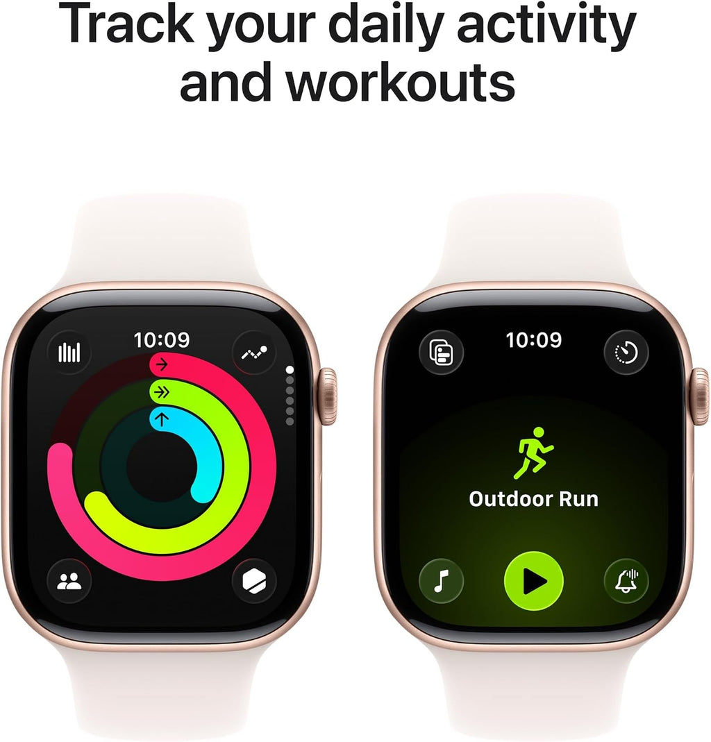 Apple Watch Series 11 GPS + Cellular 42mm, Rose Gold Aluminum Case with Light Blush Sport Band â€“ S/M