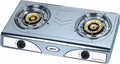 Geepas Stainless Steel 2 Burner Gas Stove with Auto Ignition