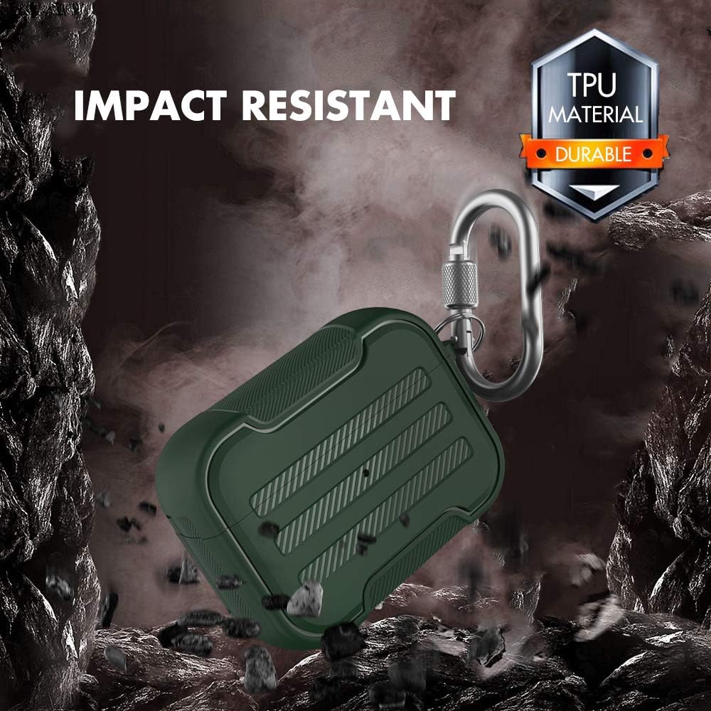 Ahastyle Airpods 3 Protection Rugged Armor Case | Dark Green